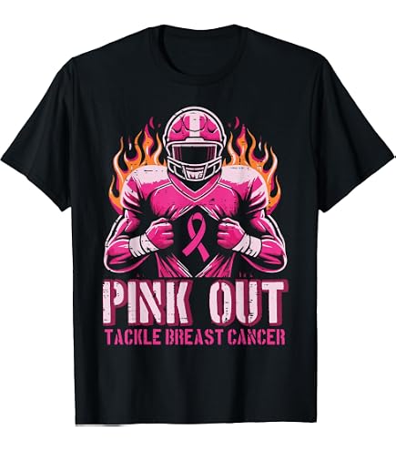 Amazon.com: GameDay Breast Cancer Awareness Pink Football Ribbon T